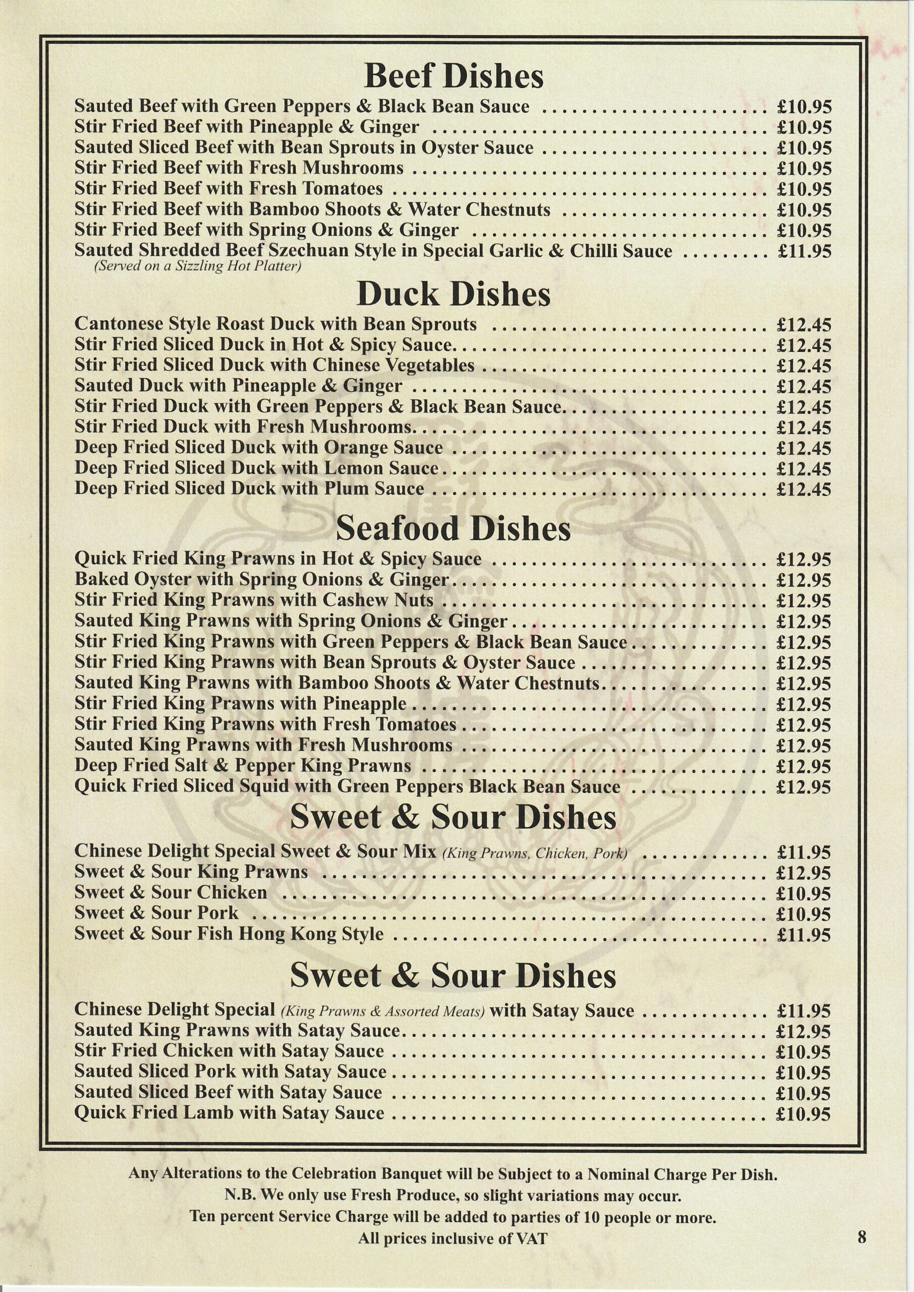 China shop delight menu